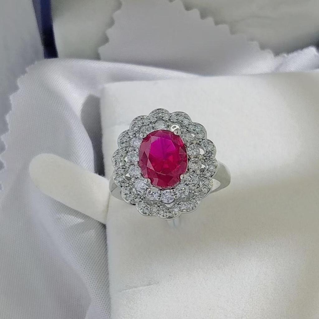 Princess Diana-Inspired Sapphire & Tanzanite-Colored Gemstone Ladies' Ring and Pendant Set