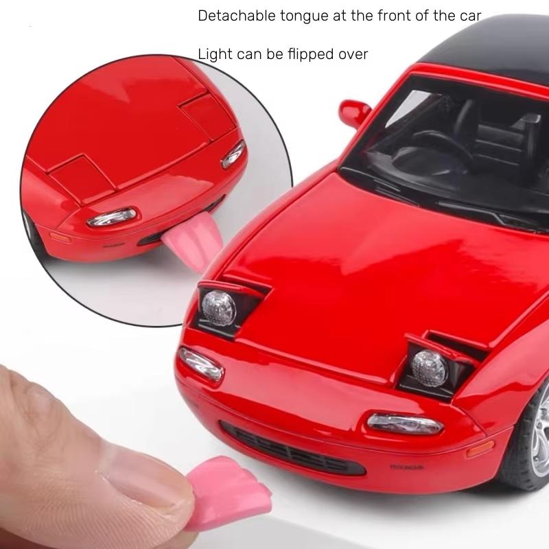 1/32 Mazda MX-5 miniaturní odlitek Miata Roadster hračka model auta zvuk a světelné dveře otevíratelné sběratelský dárek pro děti chlapce i dítě