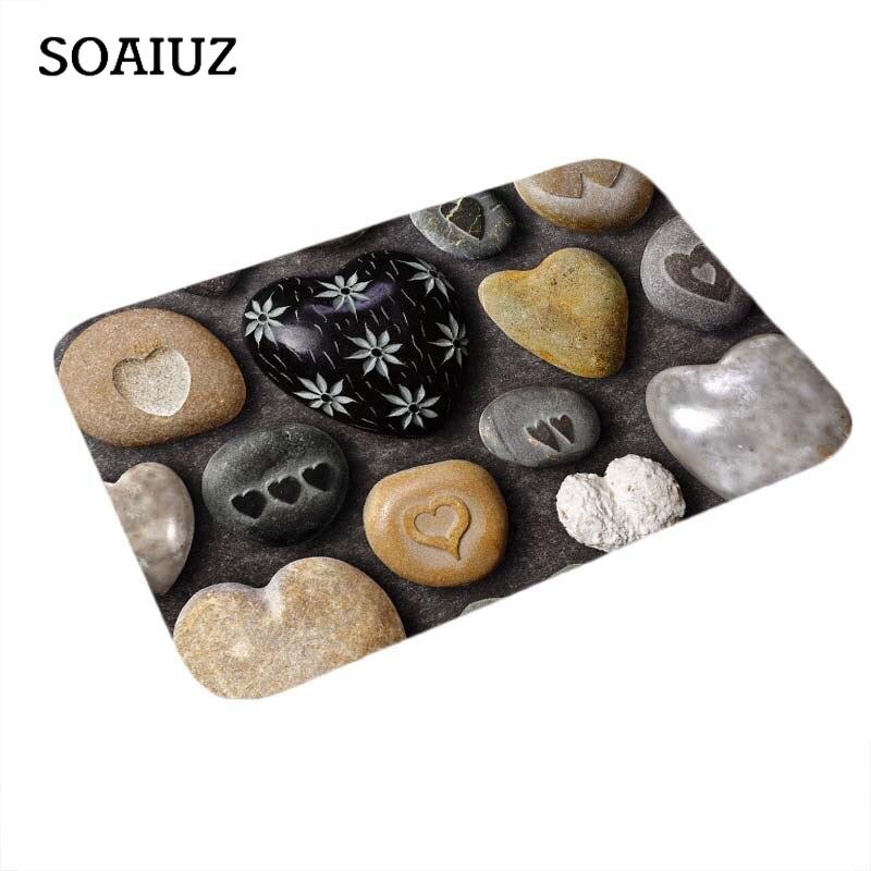 Коврик противоскользящий с принтом гальки — фото 6