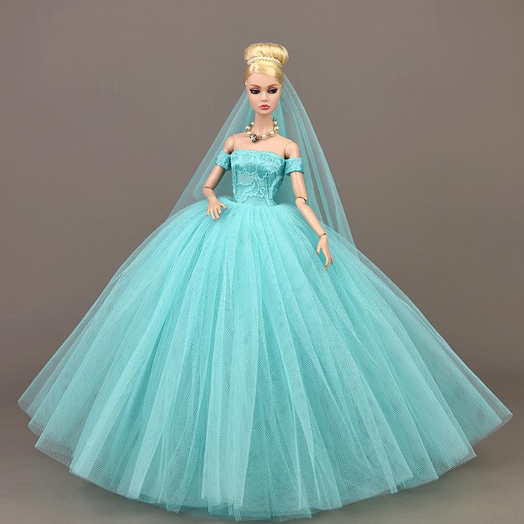 30CM Ankleidepuppe - Supermodel FR2 Stil mit bauschigem Feenprinzessin Hochzeitskleid