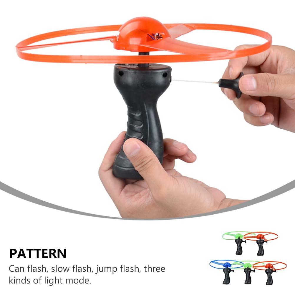 NUOBESTY Bamboo Dragonfly Propeller Light-Up Flying Toy with Rotating LED Propellers for Parks, Outdoors, and Outdoor Play, Set of 5 (Random Colors)