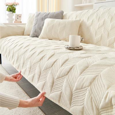 Cuscino per divano in ciniglia, universale per tutte le stagioni, stile crema, nuovo tessuto di copertura per schienale antiscivolo leggero e di lusso