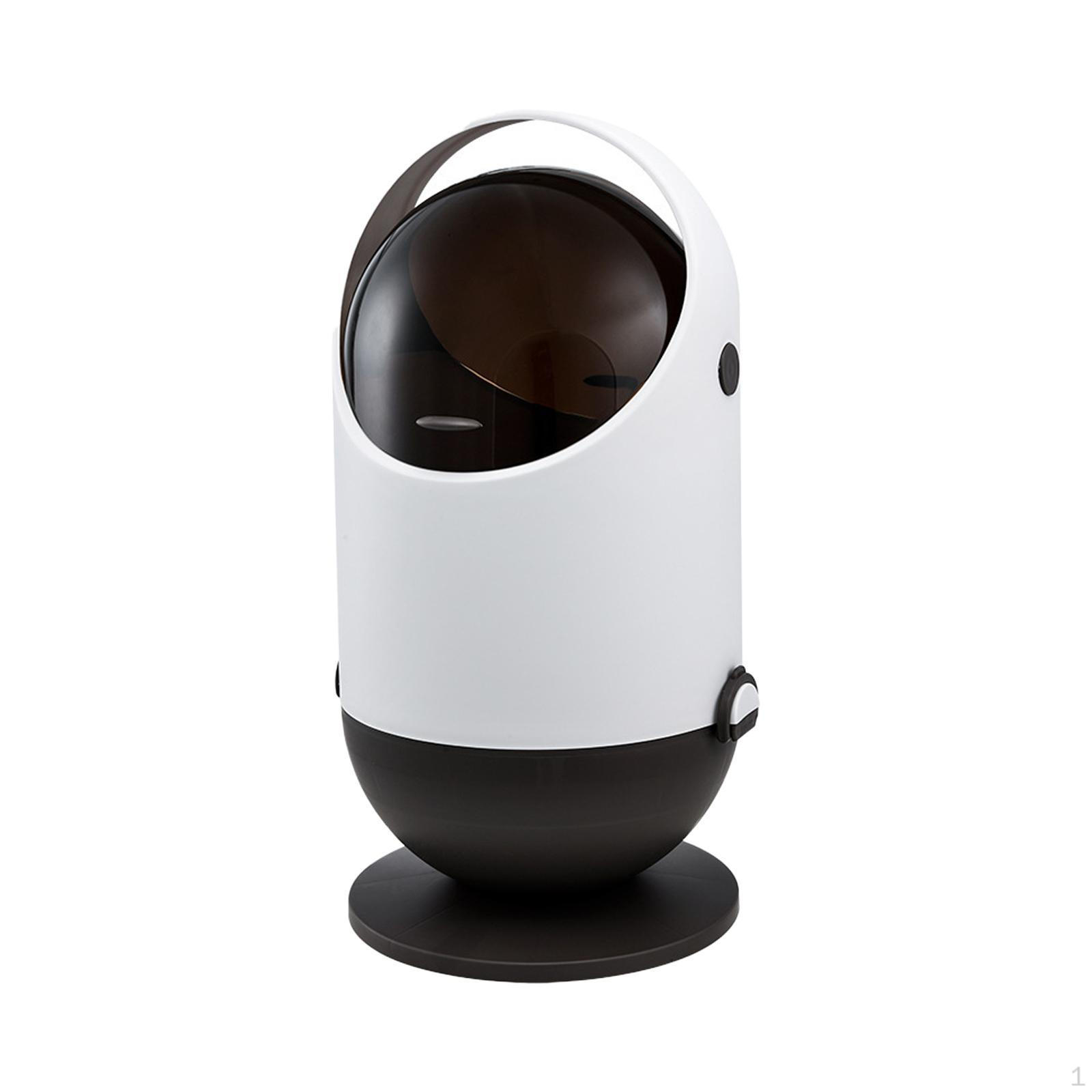 

Компактная настольная мусорная корзина с откидной крышкой для использования в офисе коричневый