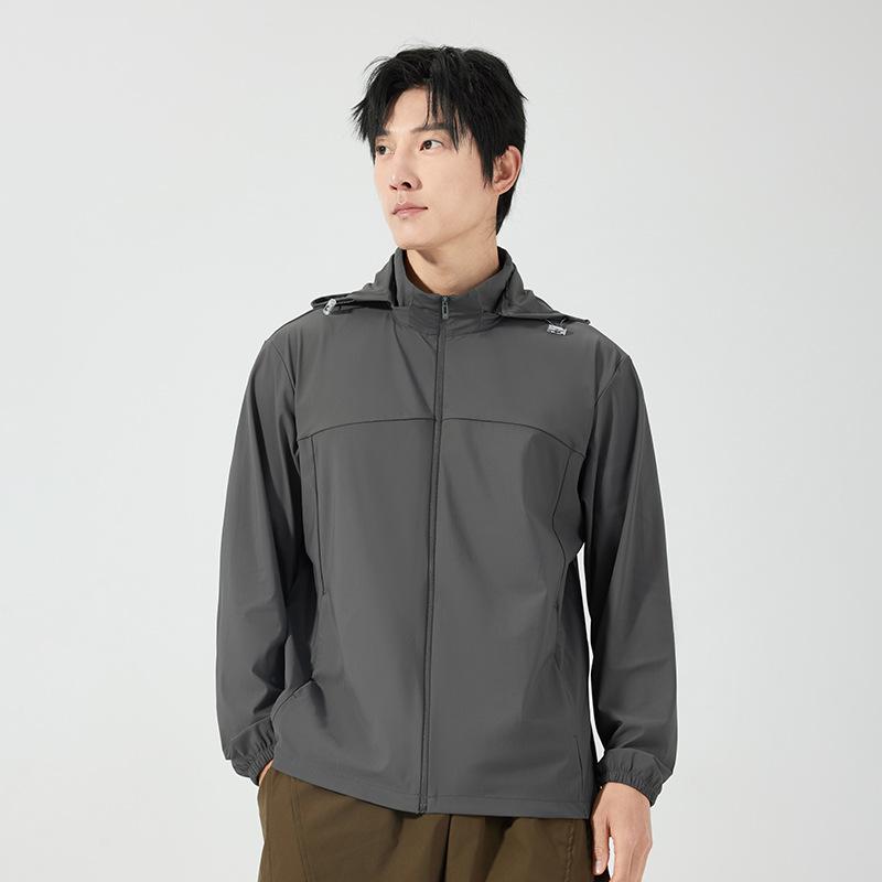 UPF50+ Sun Protection Color Block Hooded Jacket, Ice Silk, Custom Logo Option