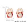 Statement Popcorn Shaped Rhinestone Earrings for Women Fashionable Imitation Pearl Popcorn Earrings Jewelry Accessories