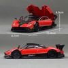 1/32 Pagani Zonda R Spielzeugauto Modell RMZ CiTY Druckguss Metall Miniatur Supersport Sound & Licht Kollektion Pull Back Geschenk Für Jungen