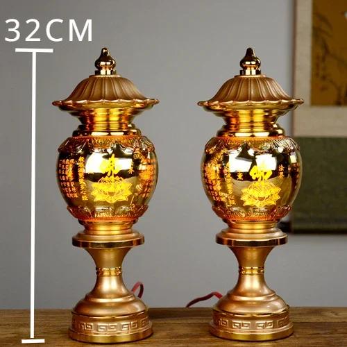 2 buc sfeșnice din aliaj de lotus simulate, materiale pentru templu budist, decor pentru casă, sacrificiu pentru templu, rugăciune pentru auspiciozitate feng shui