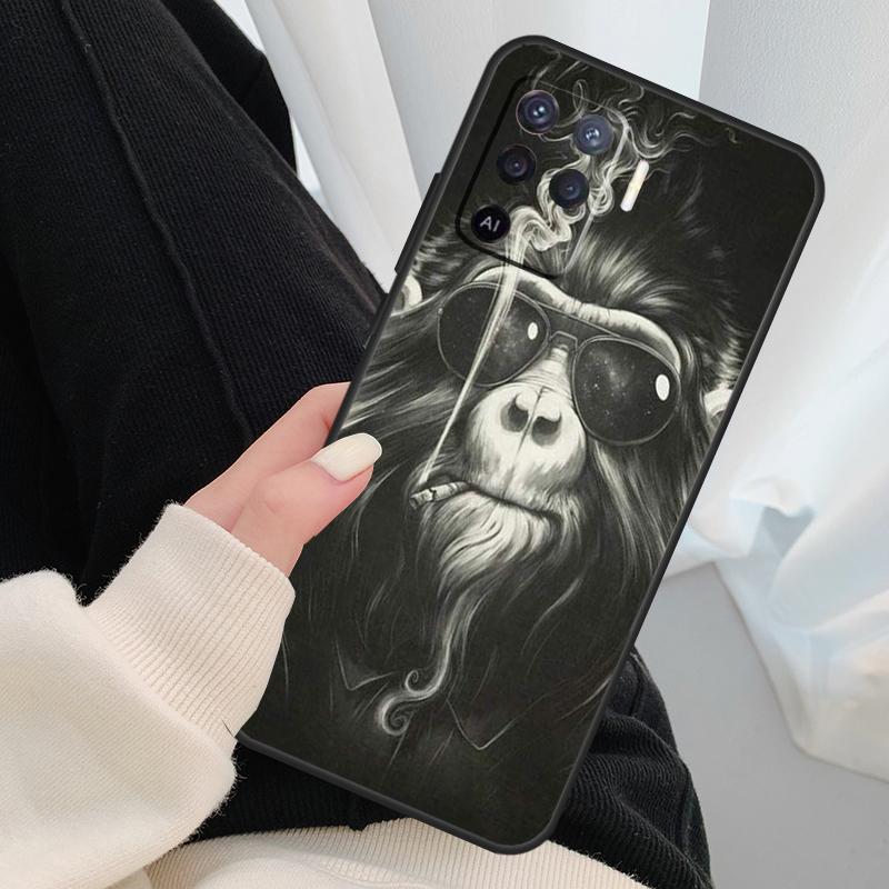 Cartoon Monkey Case For Oppo A18 A38 A58 A78 A98 A80 A60 A40 A96 A76 A16 A94 A74 A54 A15 A17 A57 A77 A5 Pro