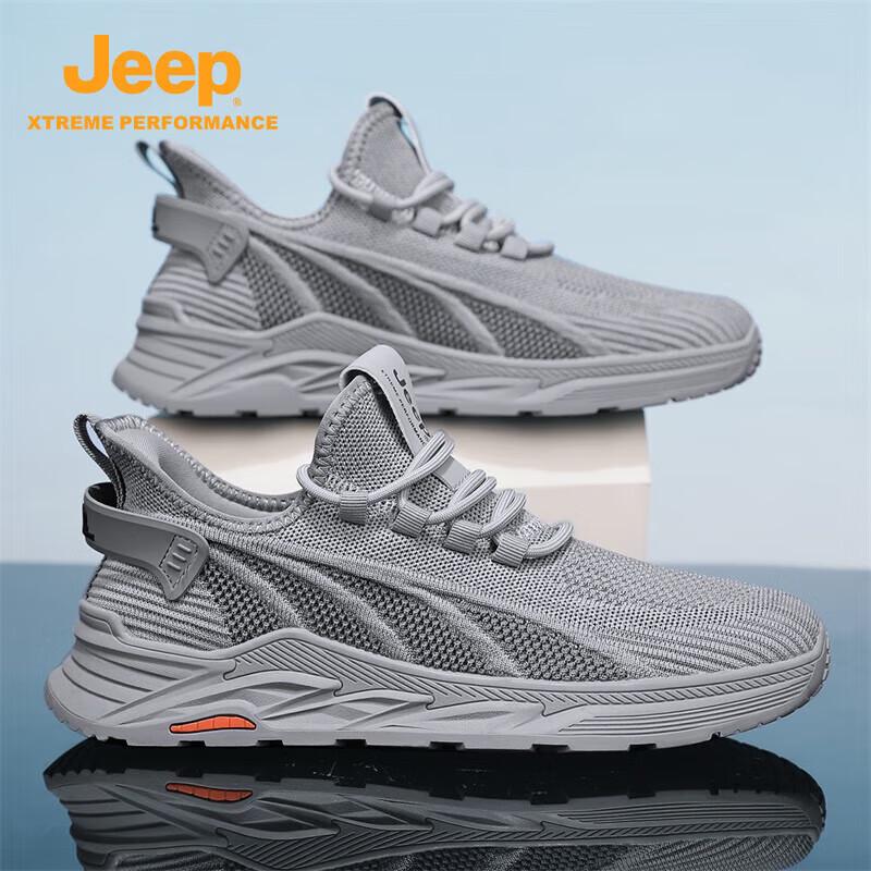 Jeep Men s Summer Breathable Mesh Running Shoes L серый