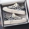Men Grid Canvas Shoes Platform Casual Flat Shoes Fashion Comfort Wear-resistant Sneakers Zapatillas Tenis Trendy Man Board Shoes