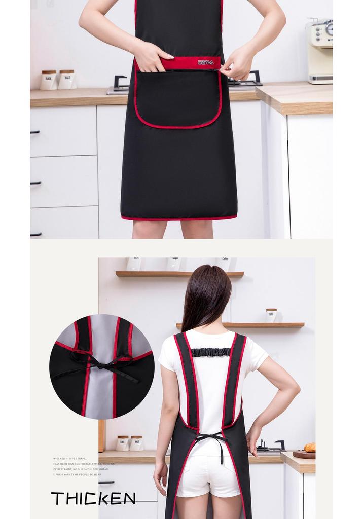 Unisex Waterproof Bib Apron with Logo Print for Kitchen and Catering