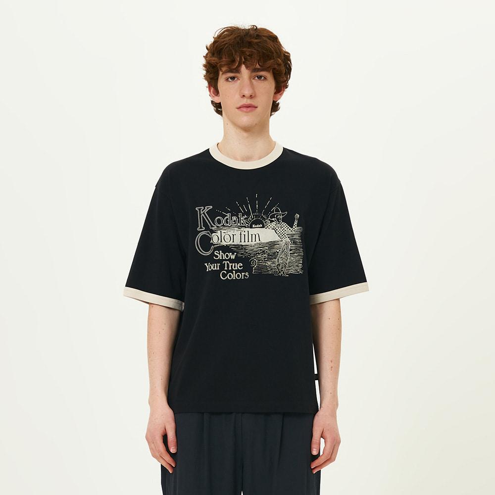 KODAK Breeze Light Color Film Aerocool Ringer T-Shirt Black