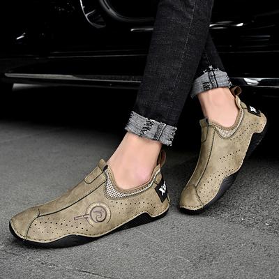Soft Leather Men Shoes Casual Men's Driving Shoes Comfortable Fashion Male Leather Sneakers Octopus Bean Shoes Big Size 38-48