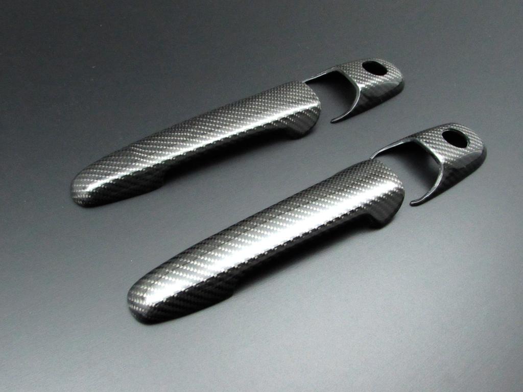 BRIGHTZ SE3P Real Carbon Fiber Door Handle Covers with Keyholes Compatible with SE RX X R Owl R Owl X19923 RX-8 (Two Keyholes) [DHC-NOBU-315] SE3, 3P,