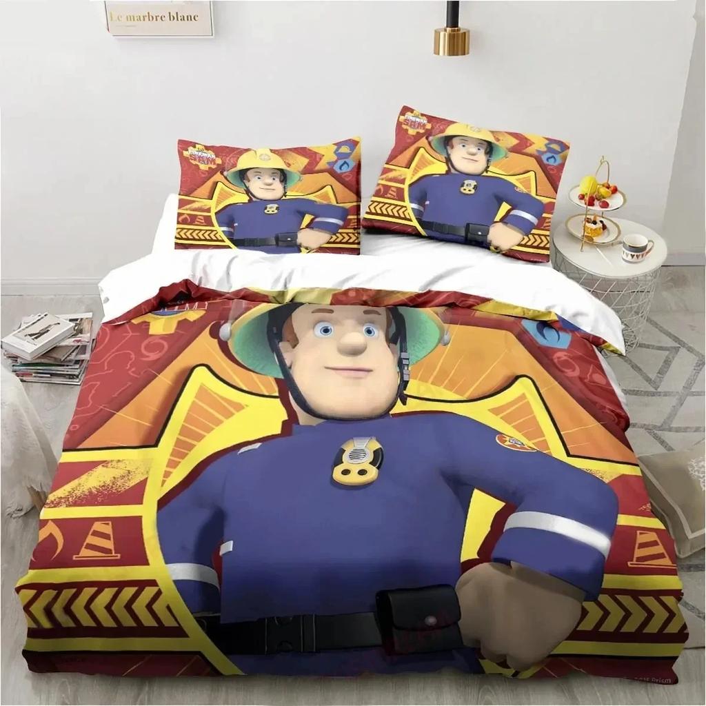 Luksusowy Nowy Drukowany 3D Kreskówka Strażak Sam Zabawki Pościel Zestaw Poszewka na Kołdrę Zestaw Pościeli Poszewka na Kołdrę Poszewka na Poduszkę Królowa Chłopcy Dorosły Zestaw Pościeli