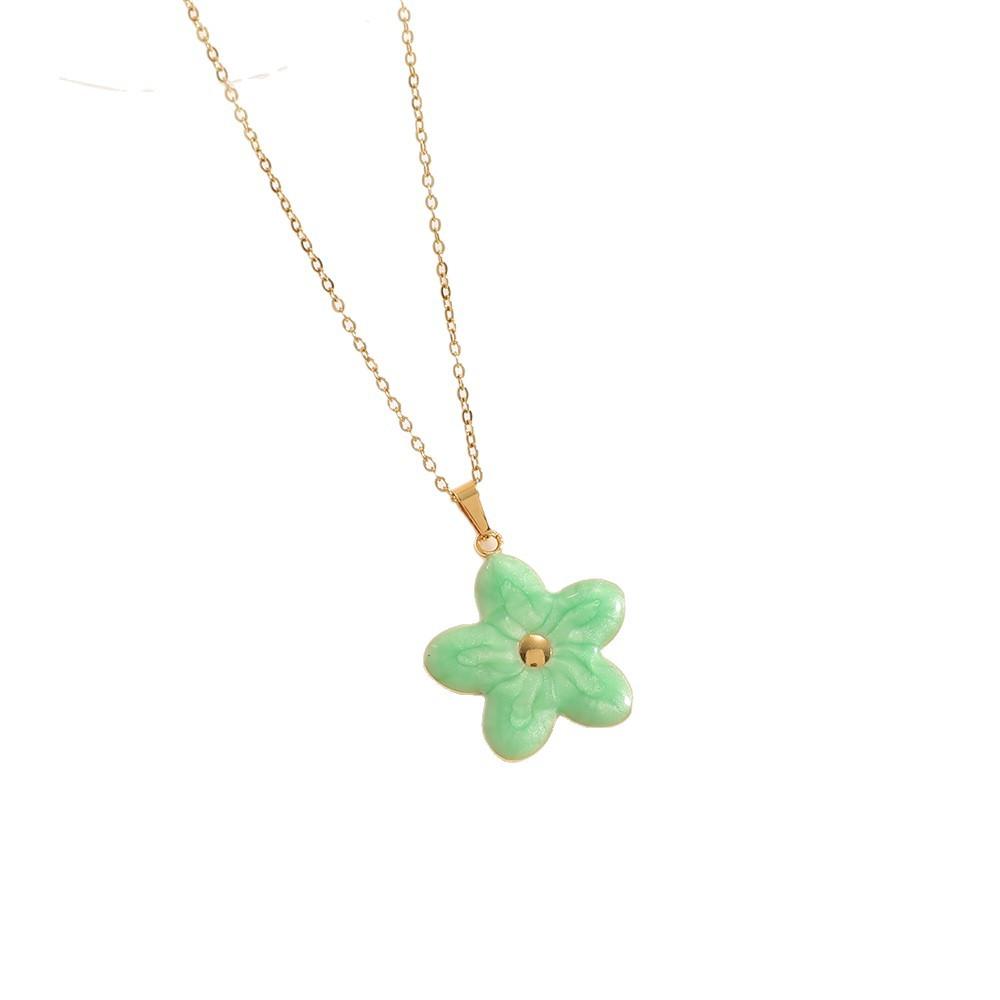 Stylish and Elegant Alloy Flower Pendant Necklace Earrings Set Women's Atmosphere High Sense Fashion Versatile