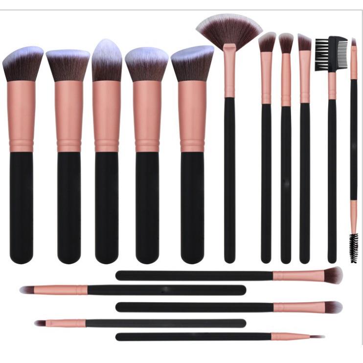 16-Piece Makeup Brush Set: Foundation & Eyeshadow Brushes