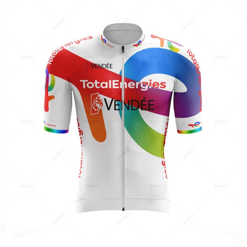 Total Energies Radtrikot Set Sommer Kurzarm Atmungsaktiv Fahrrad Herren Fahrradkleidung Maillot Ropa Ciclismo Uniform Anzug