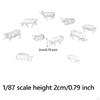 10Pcs 1/87 Scale Cow Model Miniature Cows Role Play Figure Farm Animal Diorama Scenery for