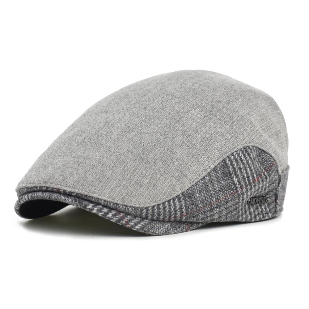 Winter Autumn Wool Warm Newsboy Cap Men Women Thick Warm Vintage Casual Fashion Berets Gatsby Flat Hat Peaked Cap Adjustable