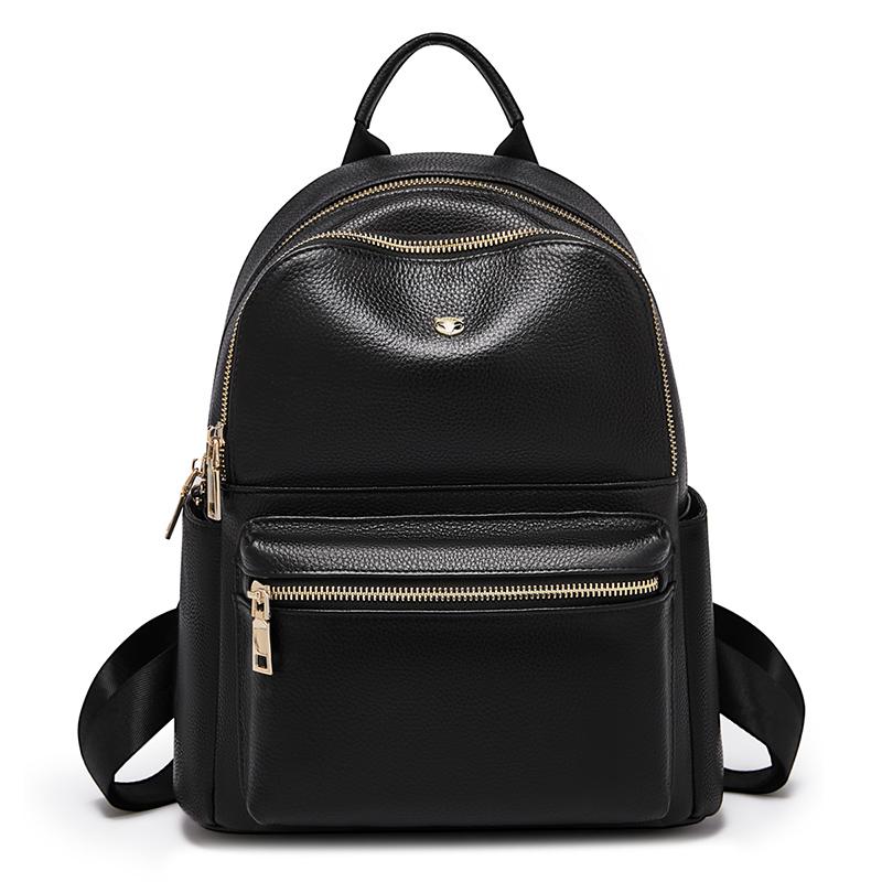 

FOXER Brand Women Cute Fashion Backpack Lady Leather +Microfiber Simple Travel School Bag Book Purse Quality Soft Daypack Gift