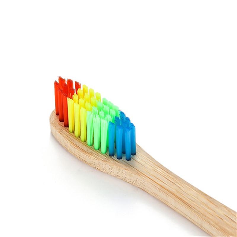 

Колір голови бамбук зубна щітка навколишнього середовища дерево веселка бамбук зубна щітка догляд за ротом м яка щетина