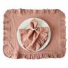 4pcs Cloth Napkins 35x50cm Ruffles Soft Handmade Cotton for Dinner Napkins Cloth Parties Weddings Decoration Tea Towel Vintage