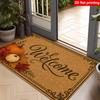 1pc MJHGD Retro Autumn Floor Mat Suitable for Outdoor/ Use, Non-Slip PVC Backing & Machine Washable with Striped/, Soft Flannel Suitable for Entrance,