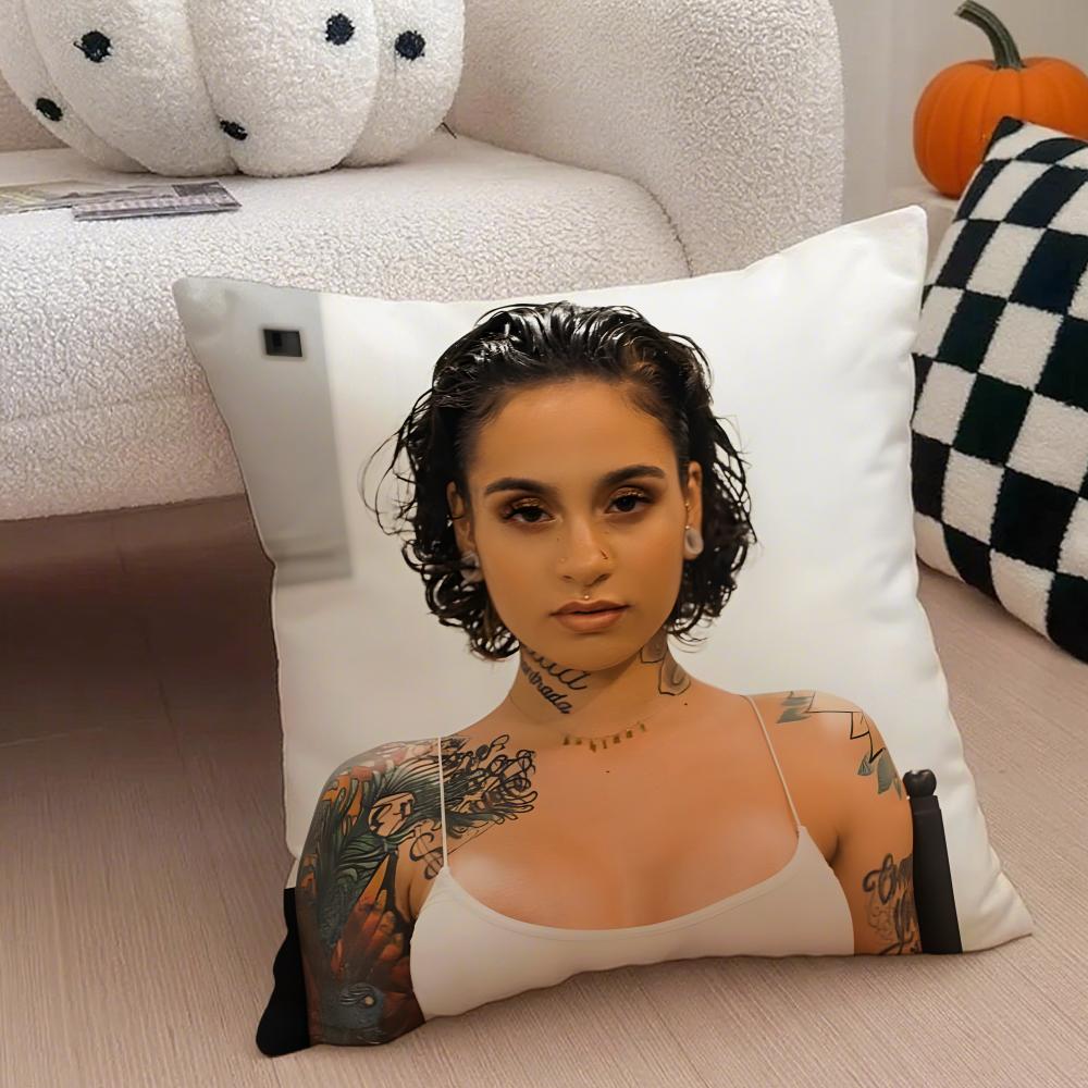 American Singer K-Kehlani Ashley Parrish Cushion Cover Throw Pillow Cover Hidden Button Durable Polyester Chair Cushion