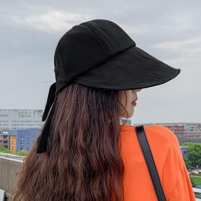 Sun Hat Women'S Summer Sun Protection Uv Protection Empty Top Sun Hat Tide Face Cover Spring And Autumn Big Brim Cap