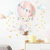Cute Cartoon Animal Elephant Hot Air Balloon Wall Stickers for Children's Room Nursery Bedroom School Home Decoration Girl Gift