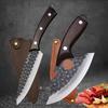 3PCS Stainless Steel Kitchen Chef Knife Hand Forged Boning Knife Cutters Pocket Knife Slicing Cooking Mini Knife Multipurpose Knife