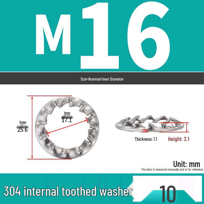Iron Serrated Locking Washer Set with Anti-Loosening Shims