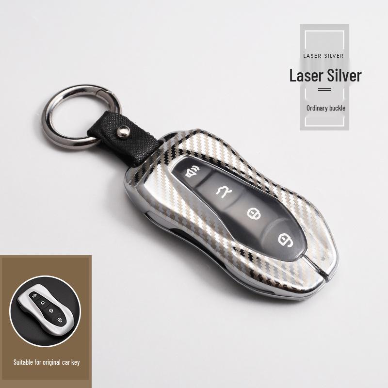 

Geely Boyue Pro/Xingyue Key Case: Carbon Fiber Pattern Metal Shell with Buckle