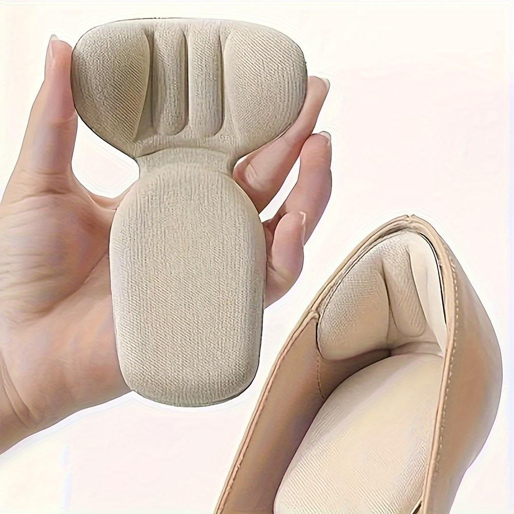 Double Thick Half-Inch T-Shaped Foam Heel Cushion And Heel Cup - High Heel Use, Non-Slip, Durable, Soft, Comfortable, Breathable