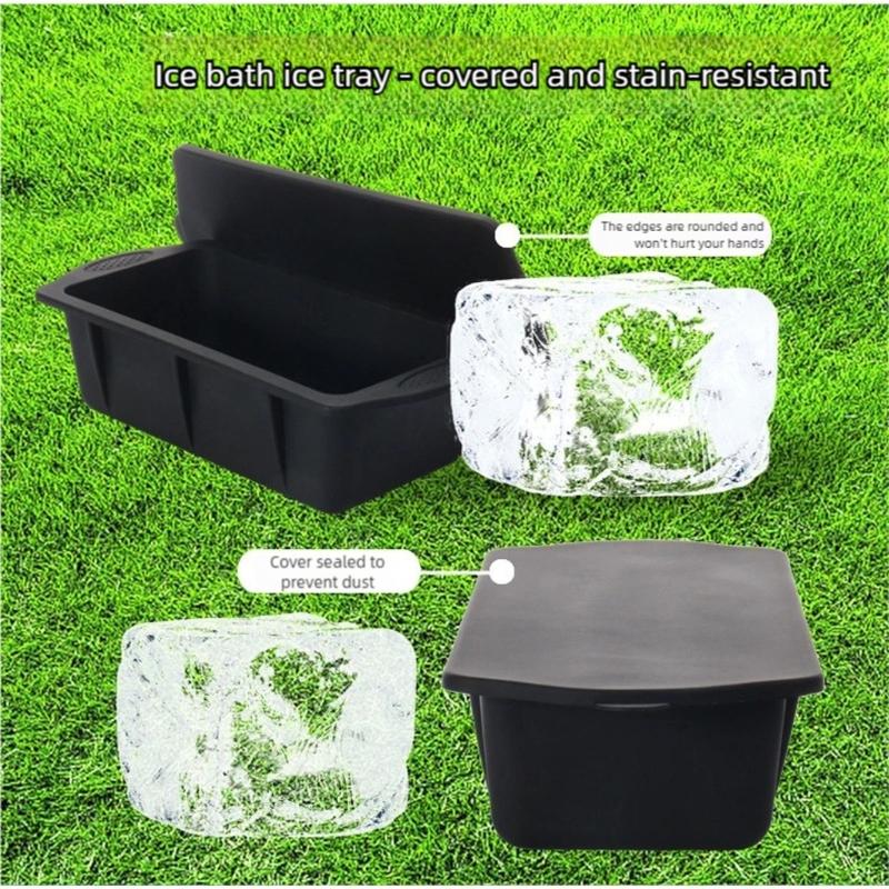 Large Capacity Efficient Ice Cubes Makers Silicone Molds With Lid For Efficient Ice Production In 12 24Hours 4lb Size For Various Use