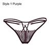 1PC Lady Erotic Lingerie Sexy Lace Flowers Panties Low Waist G-string Transparent T-back Briefs Women Charming Thongs Underwear