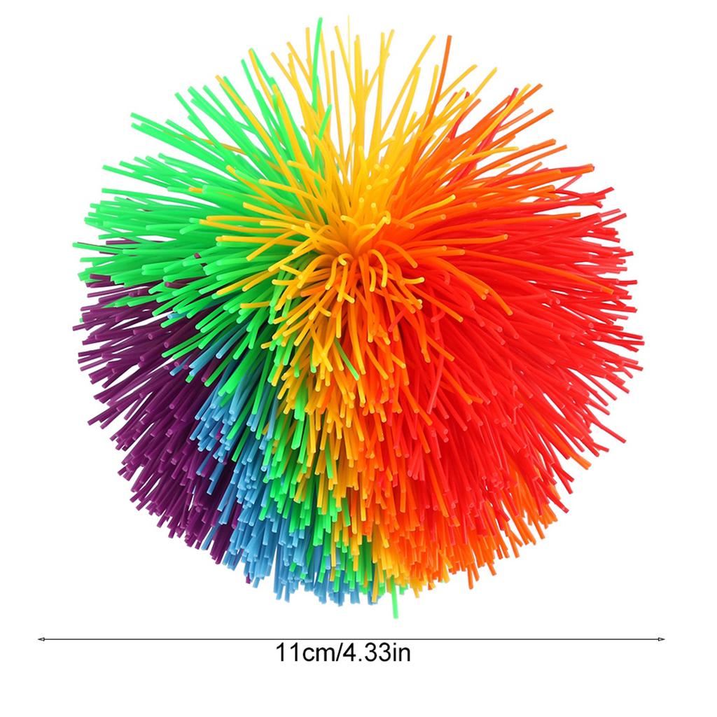 Colorful Sensory  Sensory  Silicone   Silicone Construction Stress Relief Rainbow Colorful Sensory  Ball Shape