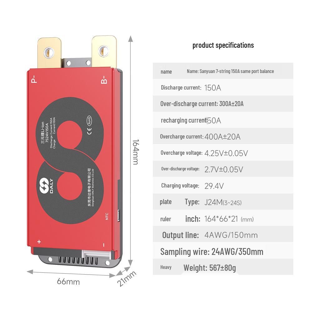 Dali BMS Battery Protection Board 3S-24S 150A/200A with Temperature Control for Tricycle Energy Storage