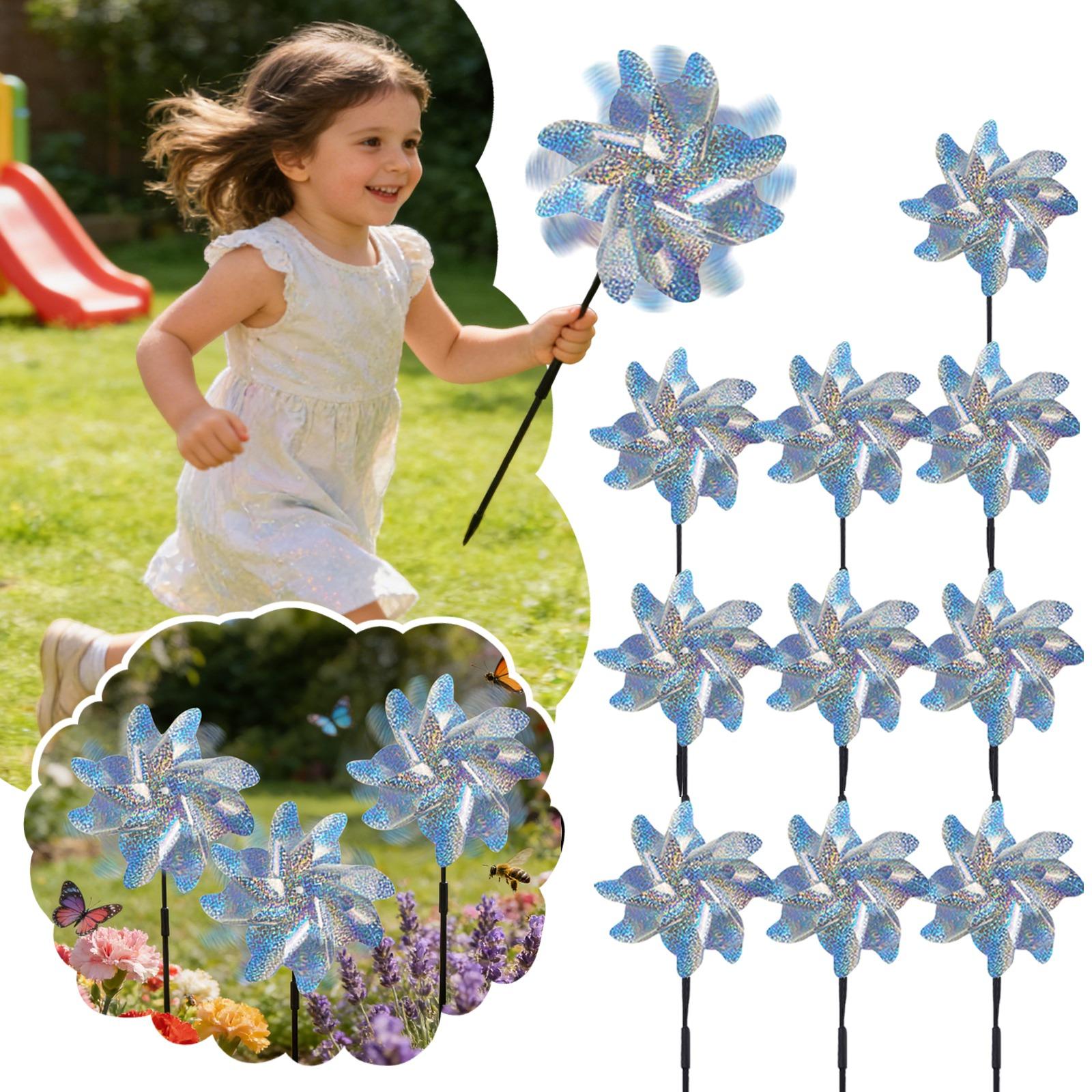 

Bird- Windmill — -Reflective Children s Toy & Outdoor Bird Deterrent For Balconies And Gardens (8- Windmill) One Size