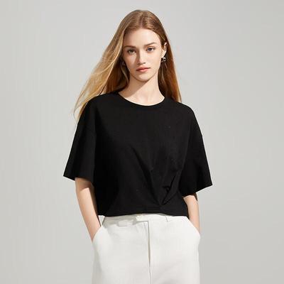 Tatou Fashion Rhinestone Short Sleeve Women's T-Shirt