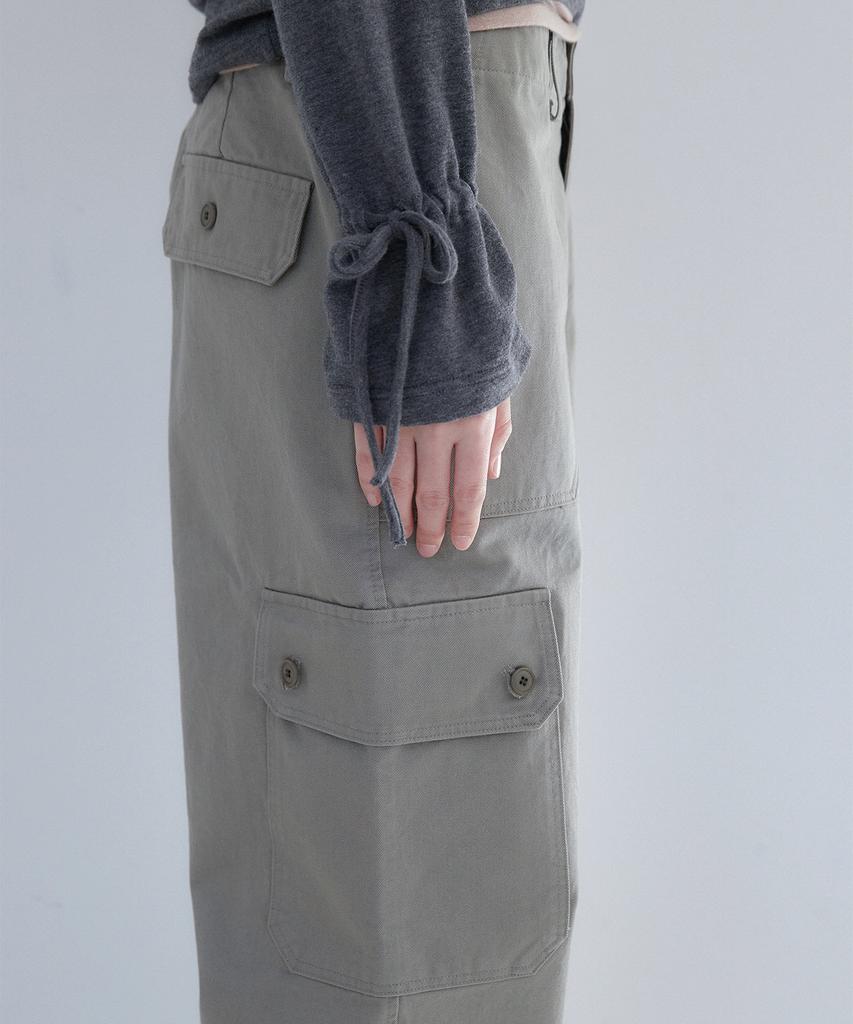 OURO Washed Cargo Pants [ Khaki ]