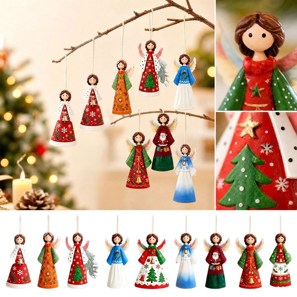 Wooden Christmas Ornament, Hanging Holiday Tree Decoration for Home