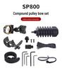 SP800 Compound Bow Beginner Set: Includes Short Rubber Dampener, Sight, Arrow Rest.