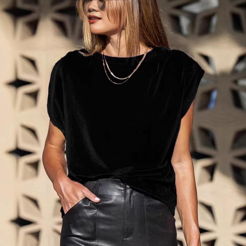 2026 New Spring/Summer Women's Fashion Casual Solid Color T-Shirt Top