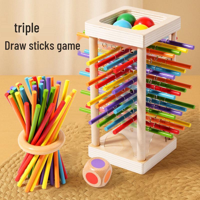 Cross-Border Montessori Wooden Dice Game for Kids – Educational, Colorful Math and Parent-Child Interaction Toy