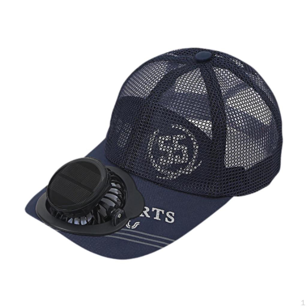 Hat with Solar-Powered Fan for Hiking and Cycling