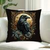 Halloween Linen Cushion Cover Trick or Treat Theme Pillowcase Gothic Royal Owl Pillow Cover Halloween Party Decoration 2025