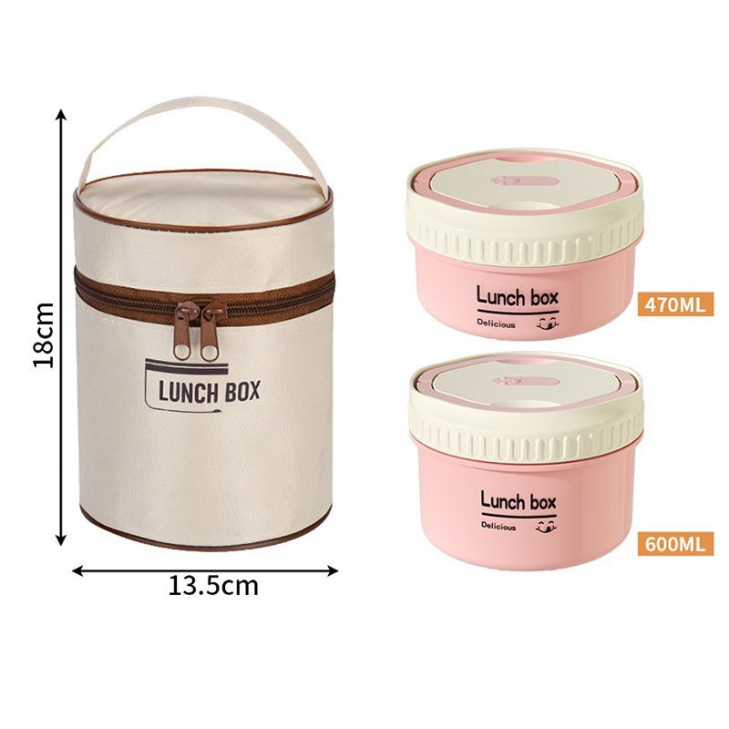 1Set Lunch Box Portable Insulated Lunch Container Set Stackable Bento Stainless Steel Lunch Container