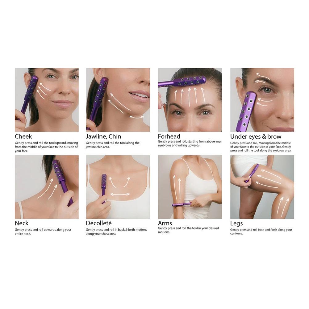 Germanium Stone Face Roller Beauty Sculptor Roller Facial Massage Tool for Face Up Lifting and Skin Care